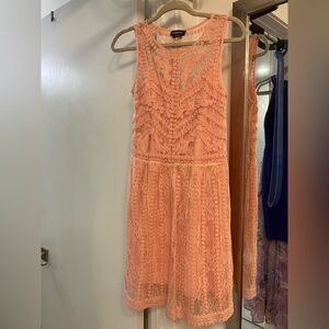 bebe Coral Lace Dress